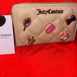 Juicy Couture Pecan medium Tab Zip around wallet.